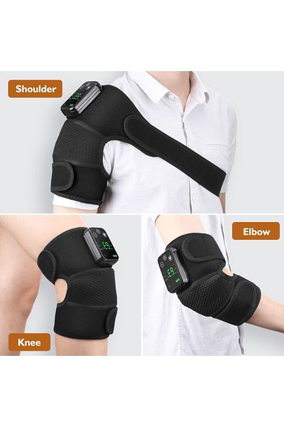 divendi-ro Knee support with massage and heating, 3 types of vibrating massage, shoulder or elbow, black