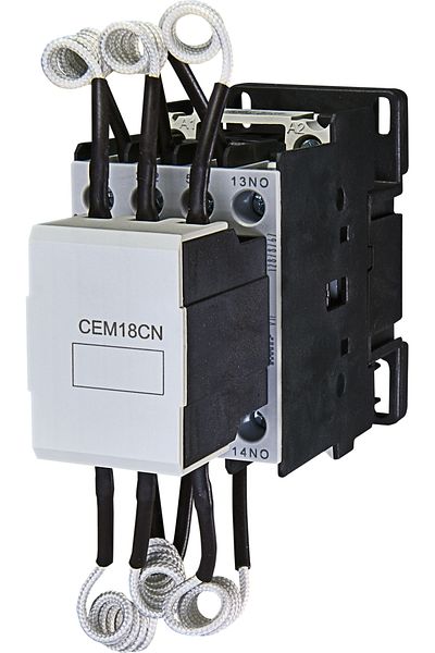 Eti Capacitive contactor, 15kVAR, Uc=230V, 1 auxiliary contact NO, CEM18CN.10-230V-50Hz, 004644130,