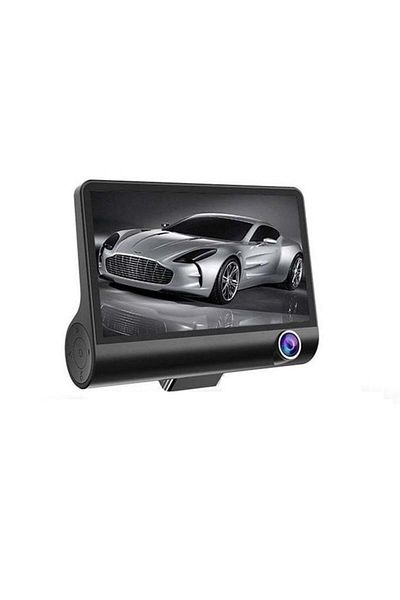 divendi-ro Car camera with 4-inch screen, HD 1080px, with 2 front and 1 rear camera, motion and impact sensor,