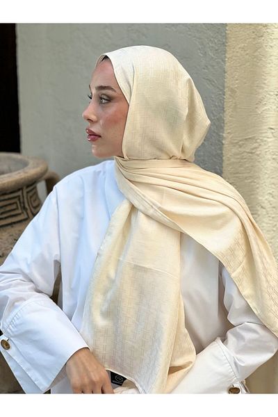 Modakaşmir Silky Jacquard Series Melosia Pattern Shawl
