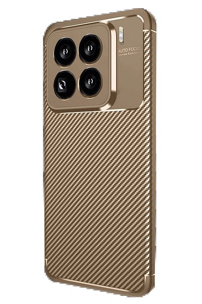 CepteToptan غطاء حماية من الكربون لهاتف Xiaomi Mi 15 Pro - بني - MKİ3999-3131