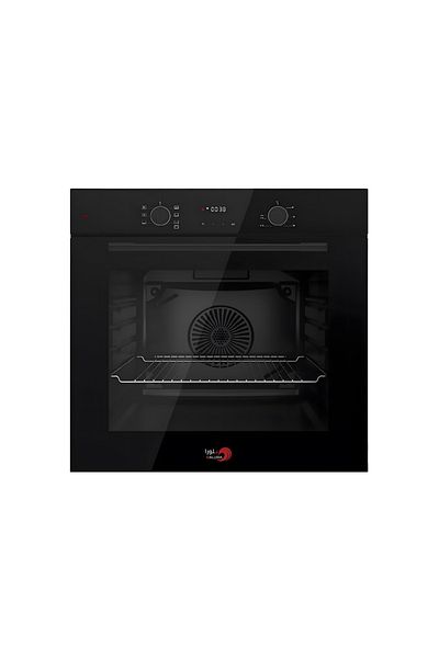 BALURA Electric Oven built-in, 7 functions, 60 cm, black, digital timer, Turkish