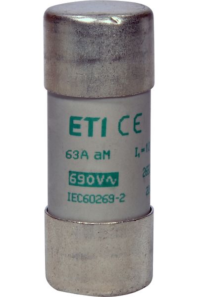 Eti Siguranta fuzibila cilindrica aM, curent alternativ, 22x58, 63A, 690V, CH22x58, 002652050,