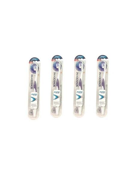 Sensodyne 4-Piece Quick Effect Multipurpose Toothbrush - Multi Colors