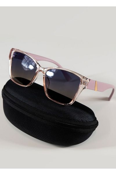 4desire.ro Women's Polarized Sunglasses UV400, Gold-Ornamented Frame, Pink/Gold