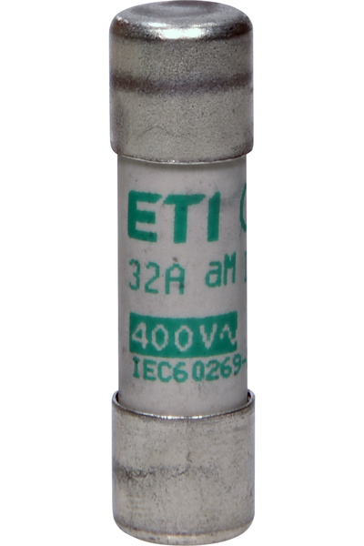 Eti Siguranta fuzibila cilindrica aM, AC, 10x38, 32A, 400V, CH10x38, set 10 b...