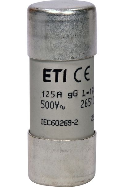 Eti Cylindrical fuse gG, alternating current, 22x58, 125A, 500V, CH22x58, 002651051,