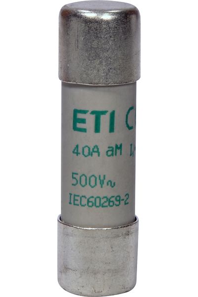 Eti Cylindrical fuse aM, alternating current, 14x51, 40A, 500V, CH14x51, 002652034,