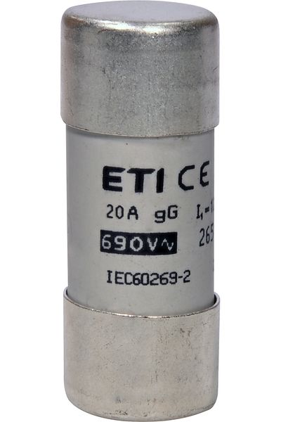 Eti Cylindrical fuse gG, alternating current, 22x58, 20A, 690V, CH22x58, 002651043,