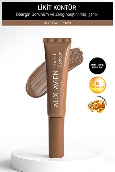 Alix Avien Yaşlanma Karşıtı E Vitaminli Nemlendiren Kremsi Likit Kontür - Liquid Contour 103 Flawn Brown