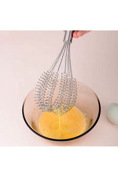 BKC HOME Spiral Spring Whisk 304 Stainless Large Steel Pasta Whisk Whisk