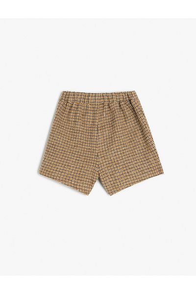 Koton New Season Buckle Detailed Pleated Double Breasted Shorts Skirt