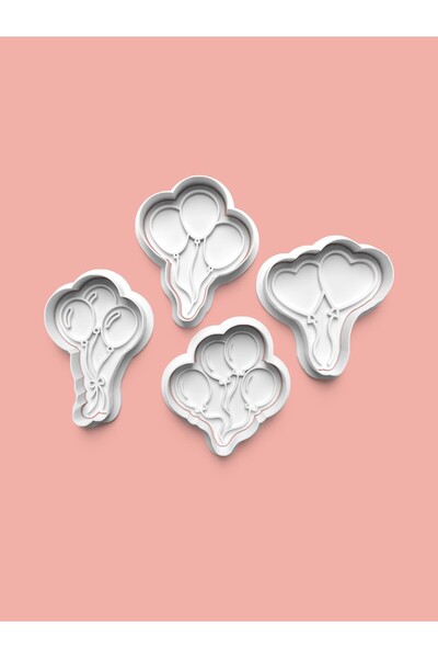 AKTASTORE Balloons Cookie Mold and Sugar Dough Mold Set of 4