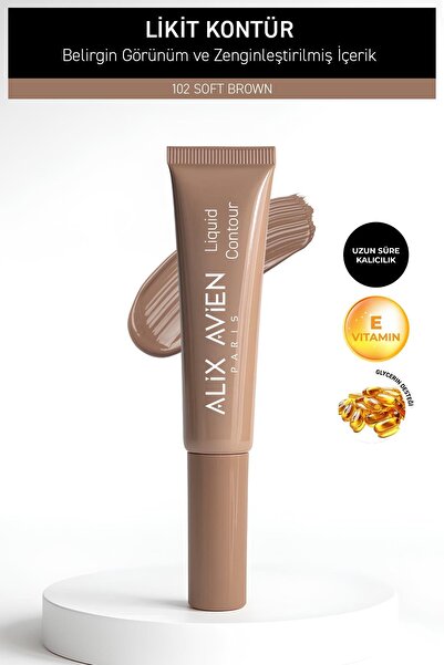 Alix Avien Yaşlanma Karşıtı E Vitaminli Nemlendiren Kremsi Likit Kontür - Liquid Contour 102 Soft Brown
