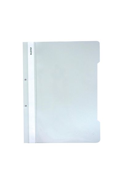 Leitz Dosar spiralat, alb, pachet de 50, dimensiune A4, structura cu 2 gauri