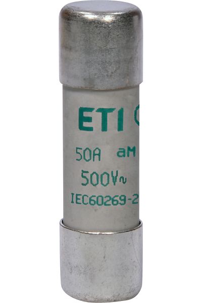 Eti Cylindrical fuse aM, alternating current, 14x51, 50A, 500V, CH14x51, 002652036,