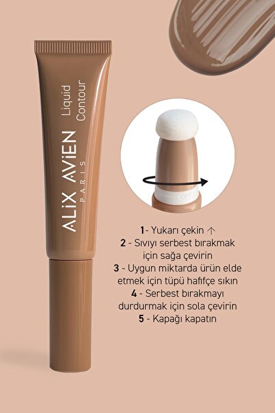 Alix Avien Yaşlanma Karşıtı E Vitaminli Nemlendiren Kremsi Likit Kontür - Liquid Contour 103 Flawn Brown