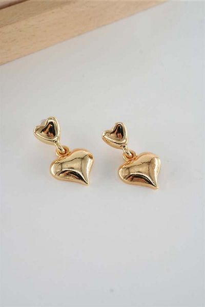 By Zeyna Aksesuar Women's Special Design Heart Figured Earrings