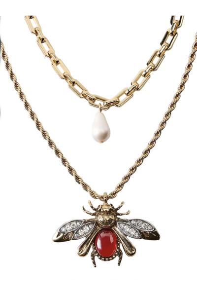 Seila Atelier Bee Necklace |   2 Pack Bee Necklace