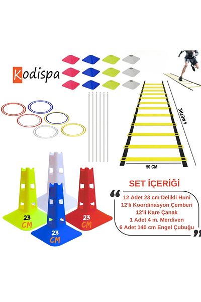 Kodispa 23 cm Perforated Square Bowl and Stick Training Set