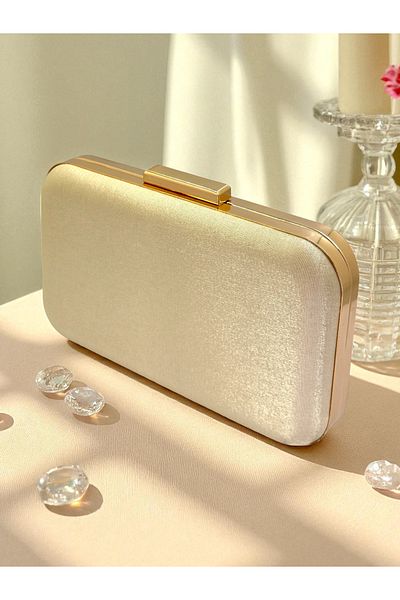 Biçanta Skin Nude Color Glitter Satin Γυναικείο βραδινό φόρεμα Τσάντα Γάμος Αρραβώνας Αποφοίτηση