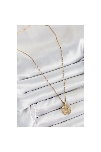 Skygo 316L Steel Zircon Stone Locket Model Gold Color Women's Necklace - Tj-Bko10367