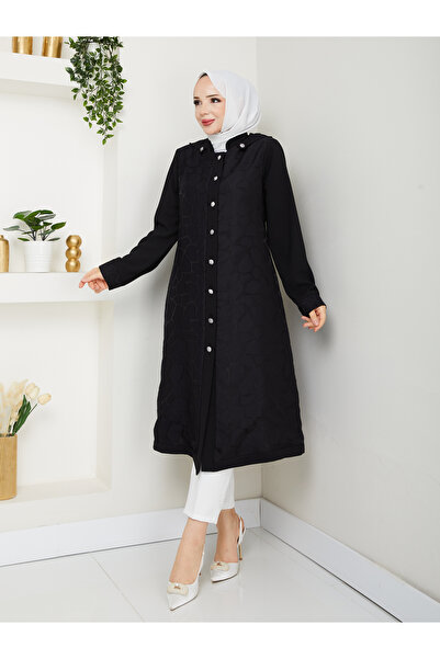 BELLİNA Kadın Yazlık Kap Siyah