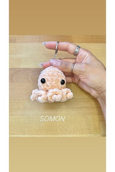 vikivin bebe Handmade Colorful Plush Octopus Keychain/Bag Accessory-Cute Velvet Amigurumi