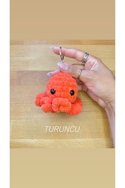vikivin bebe Handmade Colorful Plush Octopus Keychain/Bag Accessory-Cute Velvet Amigurumi
