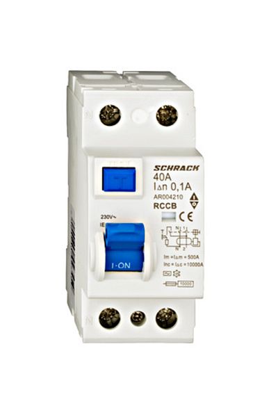 Eti RCCB, 2P, 40A, 100mA, 10kA, AC type, AMPARO, AR004210--, Schrack