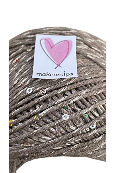 Makromİps PULLU COTON EL ÖRGÜ İPİ (50gr) PAYET PARLAK ŞIK HOBİ EĞLENCE