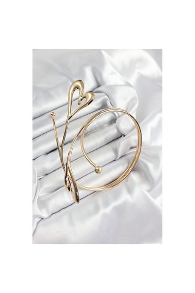 Skygo Brass Heart Model Gold Color Women's Pazu Bracelet - Tj-Bb7422
