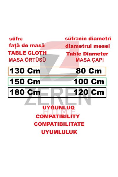 Zeren Home Față de masă rotundă din țesătură de in, rezistentă la lichide, verde bambus