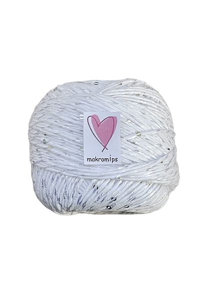 Makromİps Pullu Coton Hand Knitting Yarn (50Gr) Sequence Shiny Stylish Hobby Fun