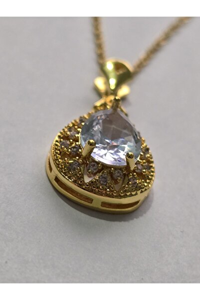 stainles steel Çelik Taşlı Kolye