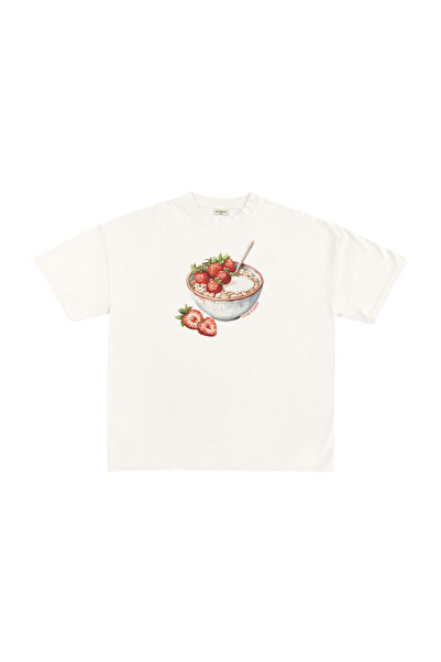 lethestudios Μπλουζάκι με στάμπα φράουλας και βρώμης