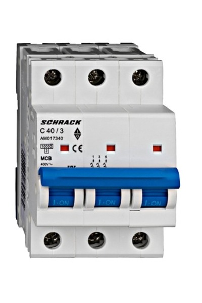 Eti Intreruptor automat MCB, 3P, 40A, 10kA, curba C, AMPARO, AM017340--, Schrack