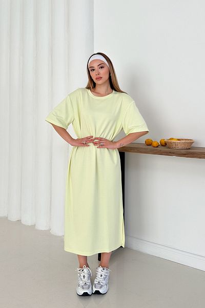 MODAMİNEM Women's Oversize Modal Dress with Side Slits