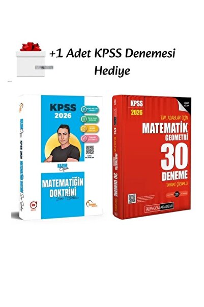 Pegem Akademi Yayıncılık 2026 KPSS Doktrin Matematik Soru Bankası ve Pegem 30...