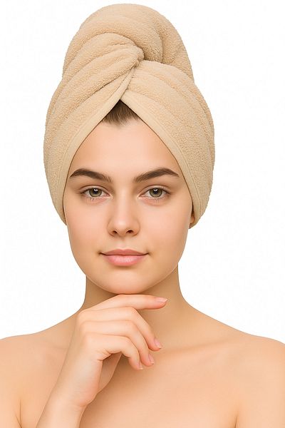 embays collection Button Elastic Hair Towel, Hair Cap, Makeup Cap, Facial Care Towel,