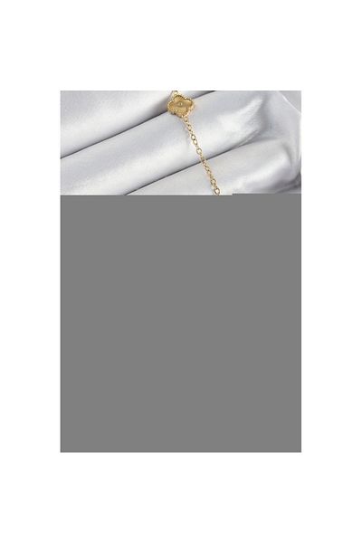 Skygo 316L Steel Clover Model Gold Color Women's Necklace - Tj-Bko10378