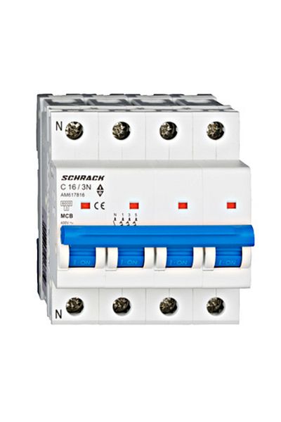 Eti Intreruptor automat MCB, 3P+N, 16A, 6kA, curba C, AMPARO, AM617816--, Schrack