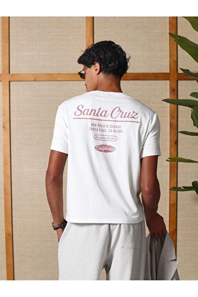 SVART WEAR تي شيرت كاجوال كبير الحجم مطبوع عليه سانتا كروز