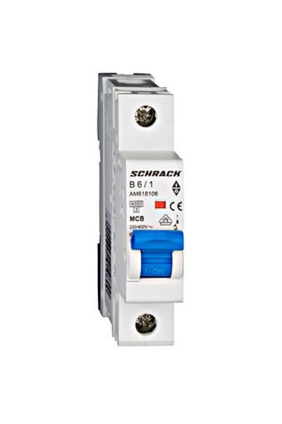 Eti Circuit breaker MCB, 1P, 6A, 6kA, curve B, AMPARO, AM618106--, Schrack