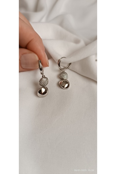 ARİ TAKI Damla Elegant Steel Earrings