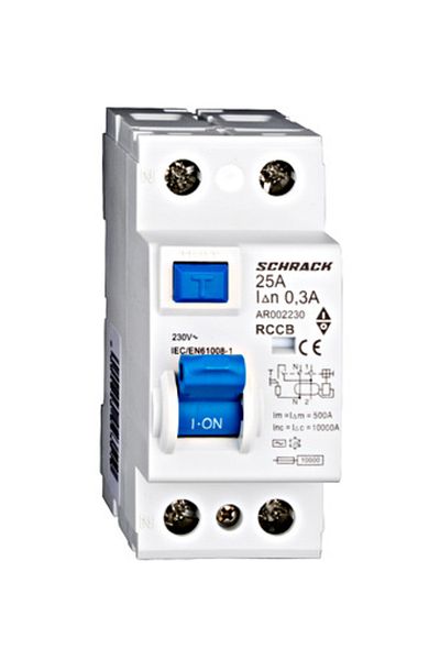 Eti RCCB, 2P, 25A, 300mA, 10kA, AC type, AMPARO, AR002230--, Schrack