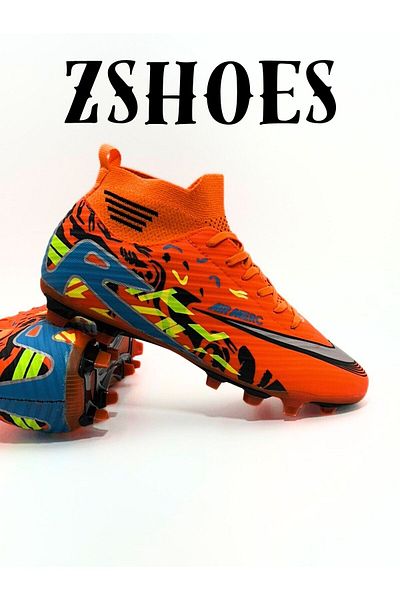 ZSHOES Cizme de fotbal unisex Astroturf Field Turf Field cu șosete premium cu talpă TPU (model nou)