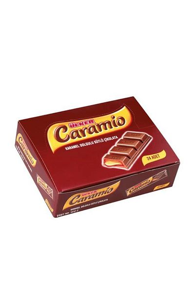Ülker Caramio 32g X 24S – Intense Flowable Caramel Milk Chocolate Bar Flavor