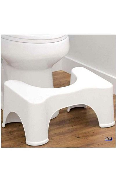 Generic Squat Toilet Seat Leg Stool 8 Inch (White) for Western Toilet