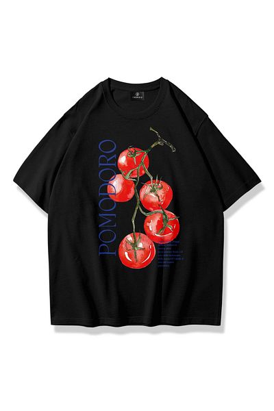 Trendiz Unisex Pomodoro T-shirt Μαύρο